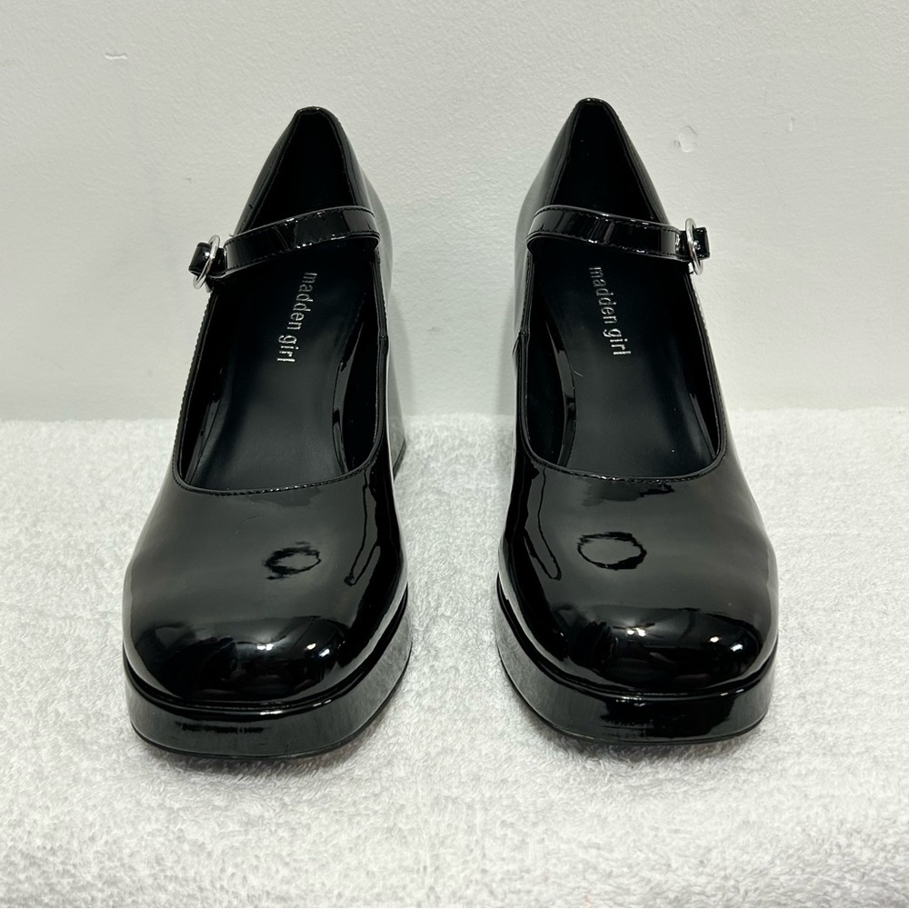 Madden Girl Chunky Platform Y2K Retro Mary Janes Womens Size 9 Black - Picture 5 of 14